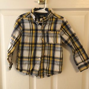 OshKosh 4T plaid long sleeve button down
